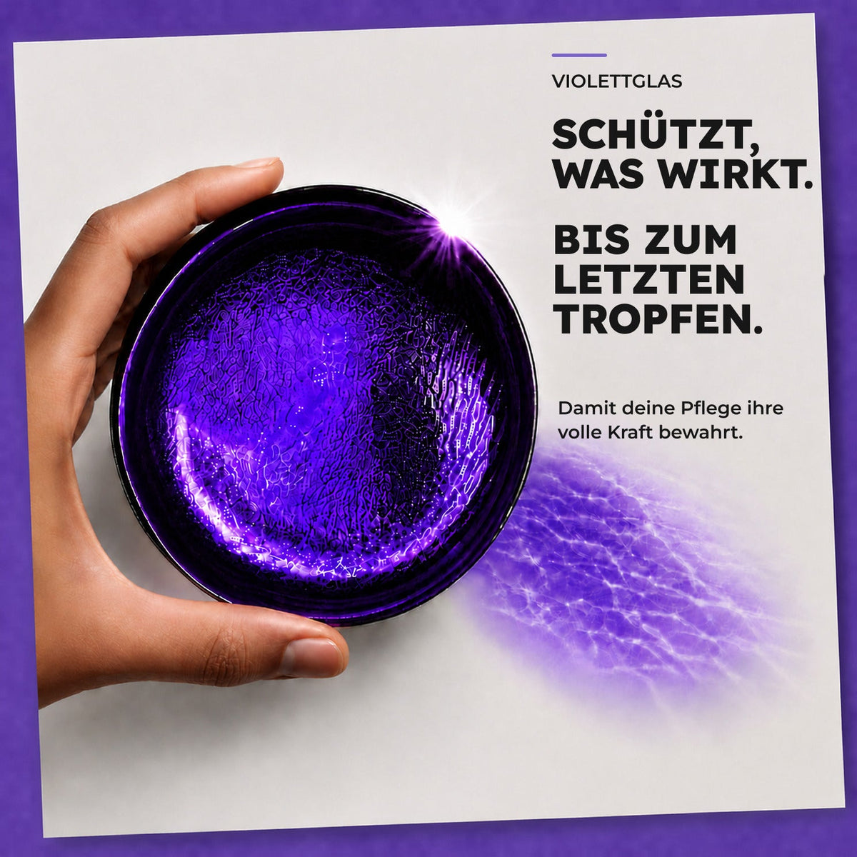 Violettglas – schützt das Bio Vitamin C Serum bis zum letzten Tropfen