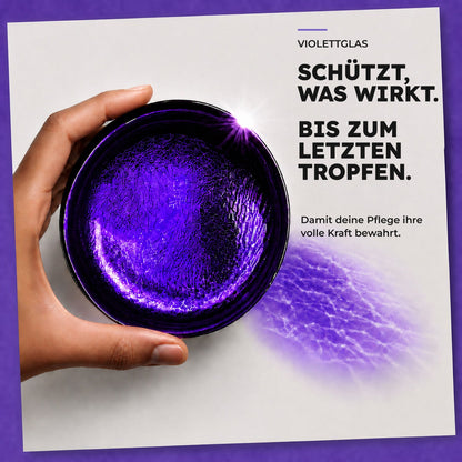Violettglas – schützt das Bio Vitamin C Serum bis zum letzten Tropfen