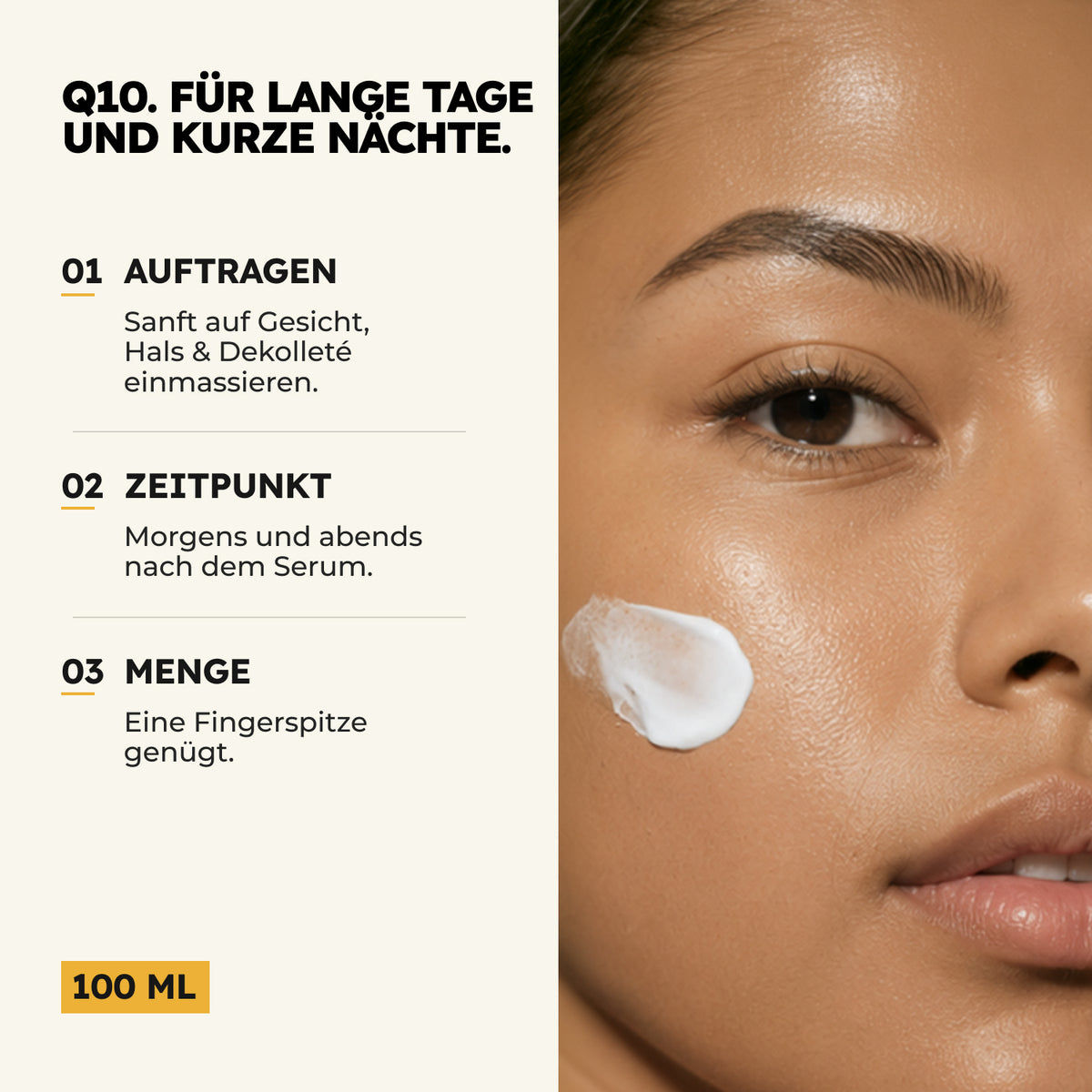 Bio Hyaluron Q10 Creme – Anwendung morgens und abends