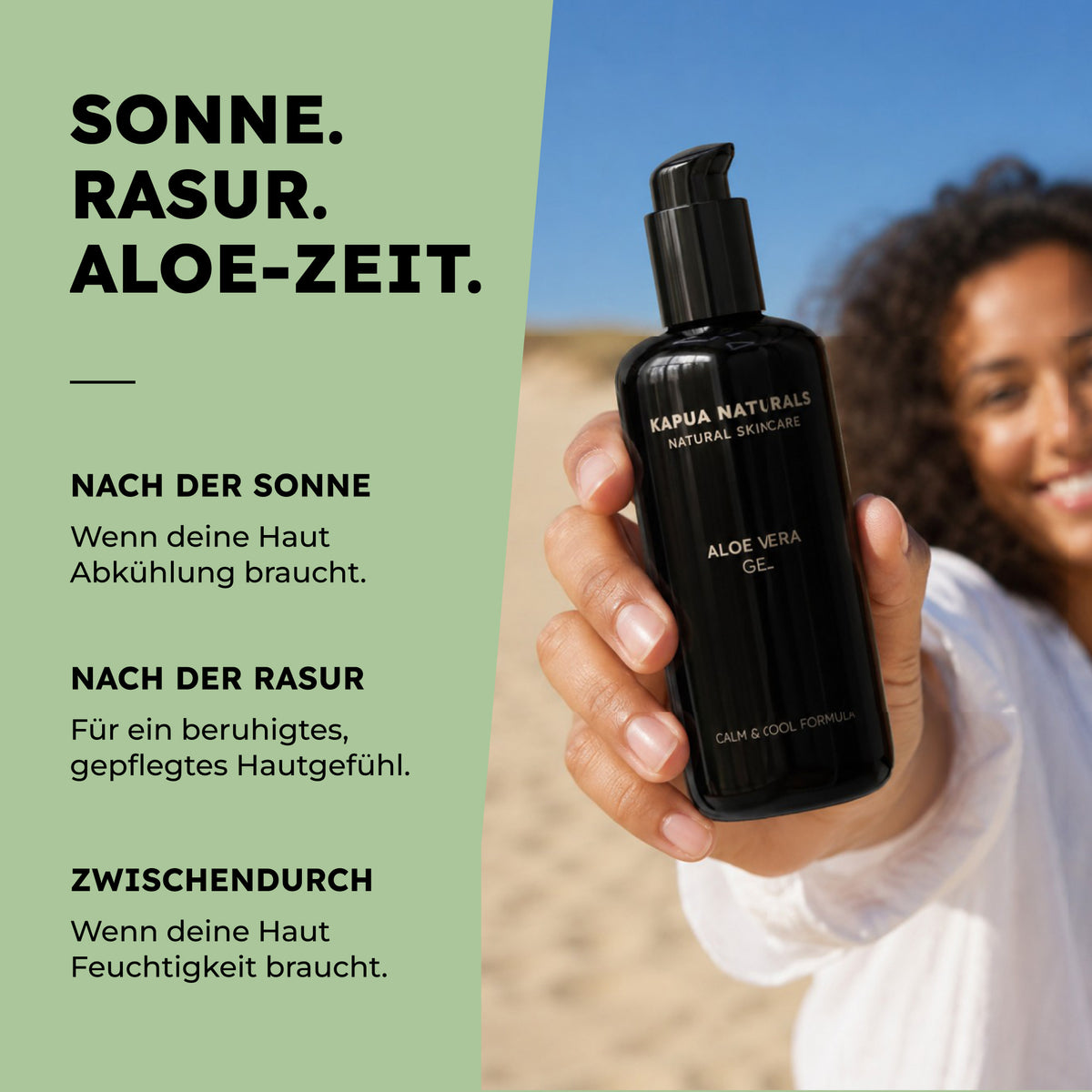 Kapua Bio Aloe Vera Gel zur Pflege nach Sonne und Rasur