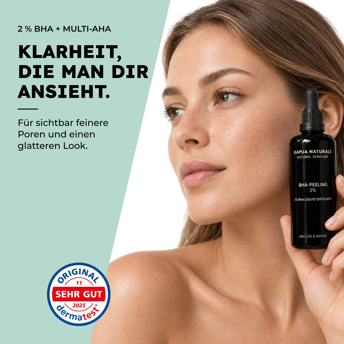BHA-Peeling mit Model: Klarheit, die man dir ansieht – für sichtbar feinere Poren und einen glatteren Look