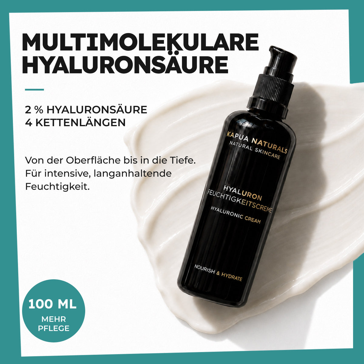 BIO HYALURON CREME mit 2 Prozent Hyaluronsäure in vier Kettenlängen