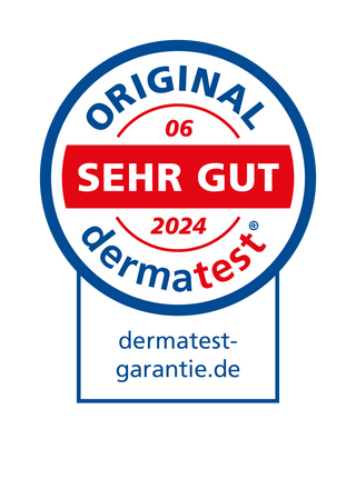 Dermatest sehr gut, Hautverträglichkeit geprüft – Juni 2024