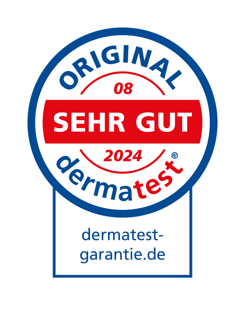 Dermatest Original-Siegel: Hautverträglichkeit sehr gut, August 2024