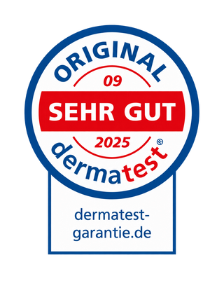 Dermatest sehr gut, Hautverträglichkeit geprüft – September 2025