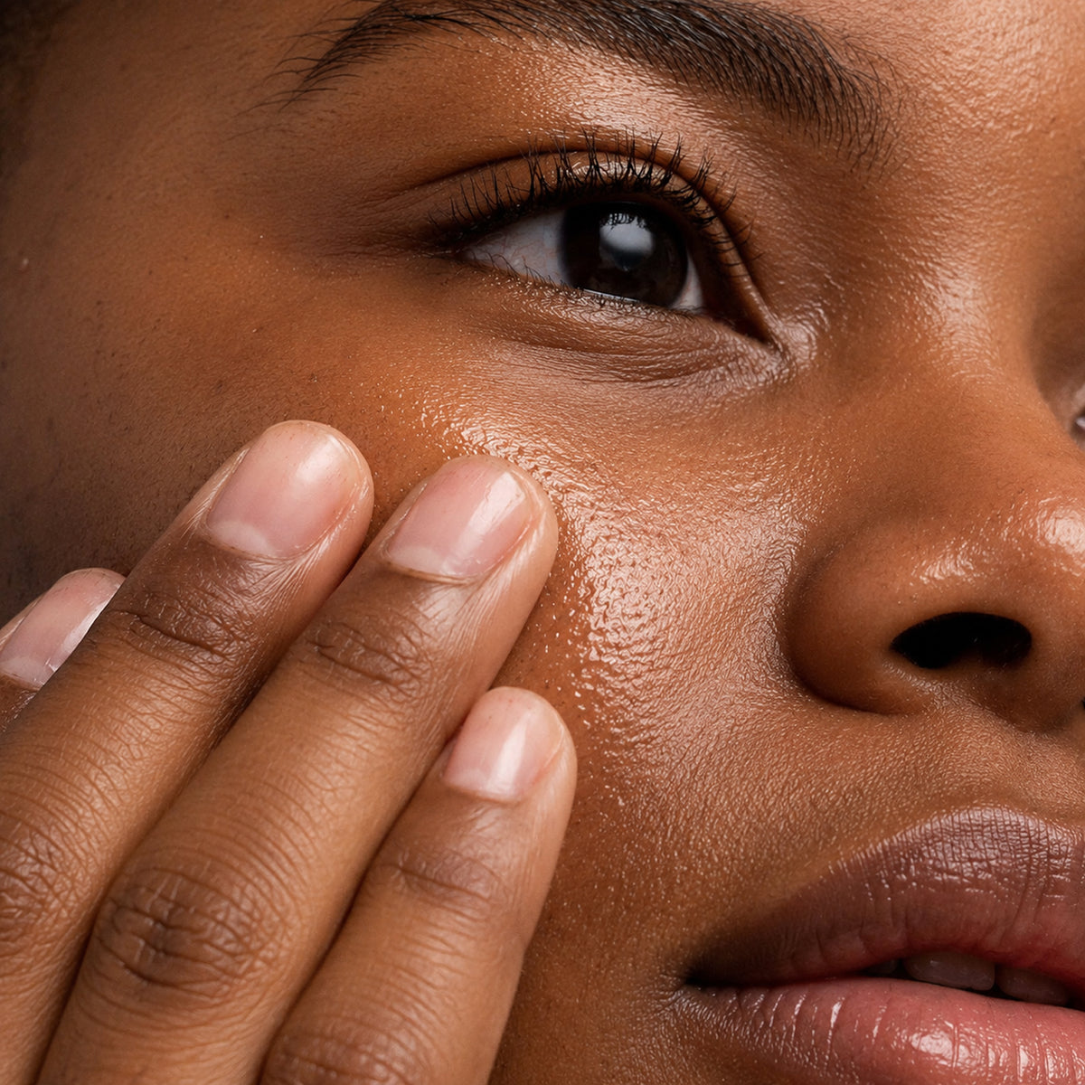 Kapua Hyaluron Serum wird sanft auf die Haut aufgetragen