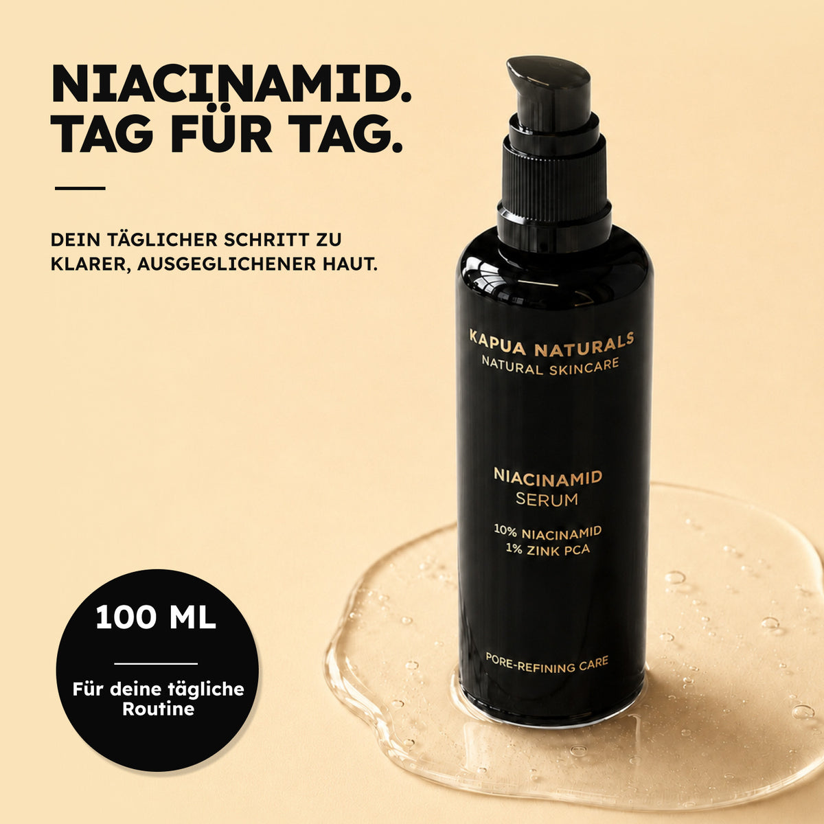 Niacinamid Serum – Pumpflasche mit 100 ml für die tägliche Routine