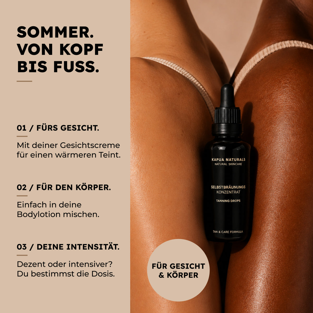 Tanning Drops – individuell dosierbare Bräune für Gesicht und Körper